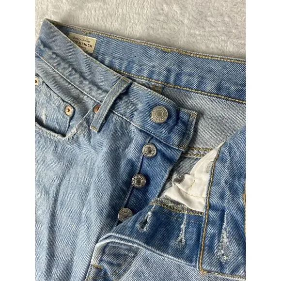 Levi's Womens 501 Jeans‎ Button Fly Distressed Light Wash Size 26x26 - Picture 4 of 15